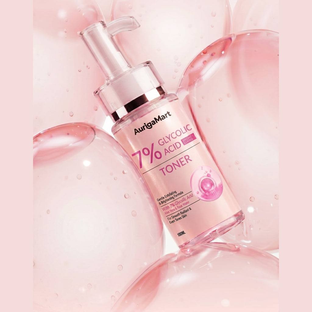 AurigaMart 7% Glycolic Acid Brightening Toner | Resurfacing & Smoothing Liquid