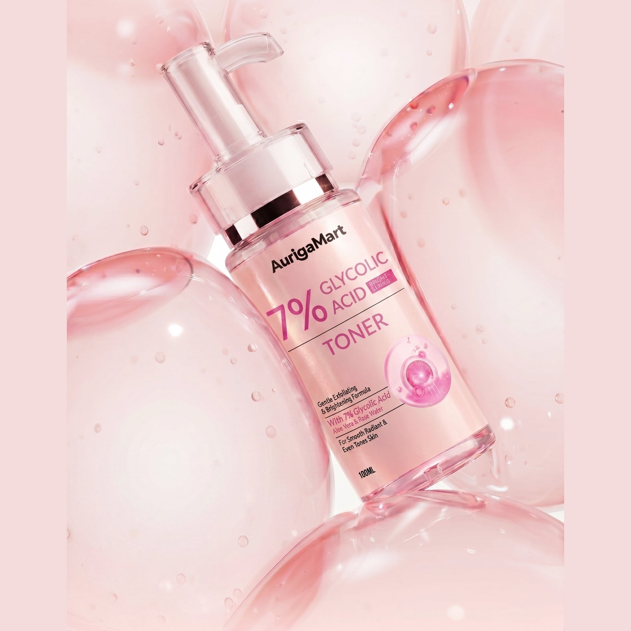 AurigaMart 7% Glycolic Acid Brightening Toner | Resurfacing & Smoothing Liquid