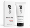 My Store skin68 Salicylic Acid Face Wash in a white 100ml tube and matching box for acne-prone skin.